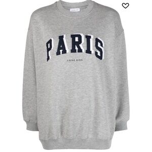 ANINE BING - Paris crew-neck sweatshirt Brand new